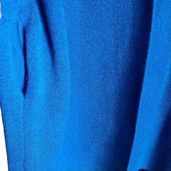 Liz Claiborne Cardigan Sweater Teal Long Lined One Button Closure Pockets XL - Picture 5 of 11